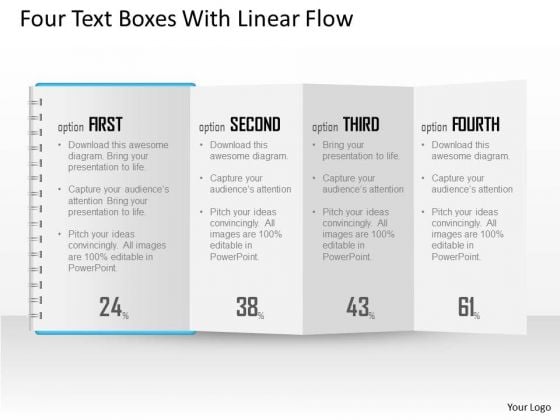 Business Diagram Four Text Boxes With Linear Flow Presentation Template Business Diagram Four Text Boxes With Linear Flow Presentation Template