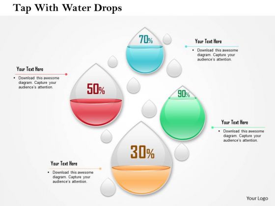 Business Diagram Four Water Drops With Percentage Values Presentation Template Business Diagram Four Water Drops With Percentage Values Presentation Template