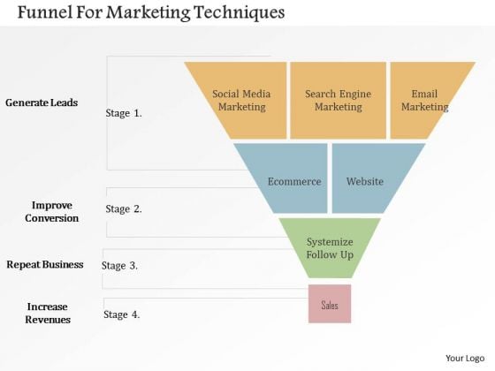 Business Diagram Funnel For Marketing Techniques Presentation Template Business Diagram Funnel For Marketing Techniques Presentation Template