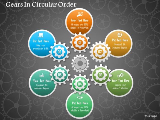 Business Diagram Gears In Circular Order Presentation Template Business Diagram Gears In Circular Order Presentation Template