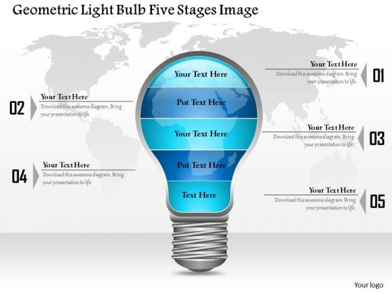 Business Diagram Geometric Light Bulb Five Stages Image Presentation Template Business Diagram Geometric Light Bulb Five Stages Image Presentation Template