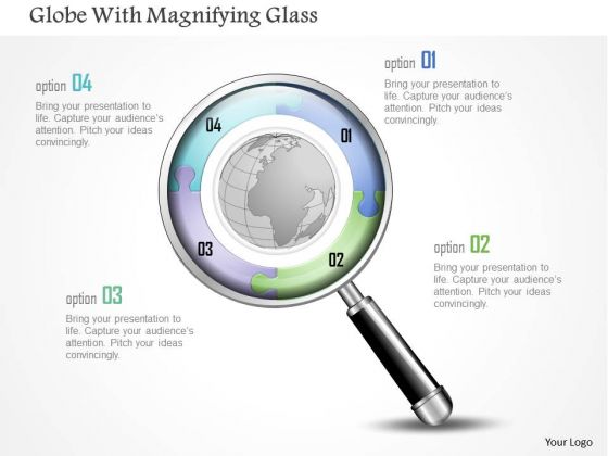 Business Diagram Globe With Magnifying Glass Presentation Template Business Diagram Globe With Magnifying Glass Presentation Template
