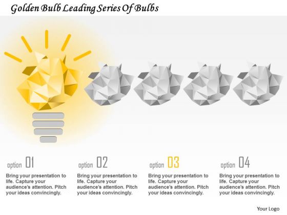 Business Diagram Golden Bulb Leading Series Of Bulbs Presentation Template Business Diagram Golden Bulb Leading Series Of Bulbs Presentation Template