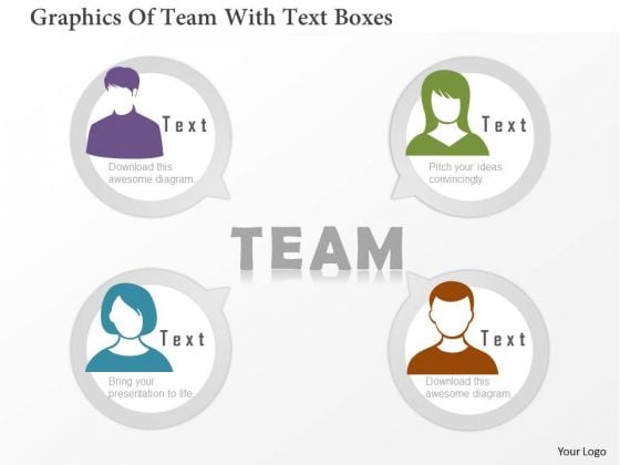 Business Diagram Graphics Of Team With Text Boxes PowerPoint Template Business Diagram Graphics Of Team With Text Boxes PowerPoint Template