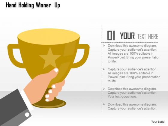 Business Diagram Hand Holding Winner Up Presentation Template Business Diagram Hand Holding Winner Up Presentation Template