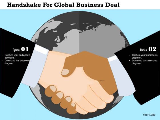 Business Diagram Handshake For Global Business Deal Presentation Template Business Diagram Handshake For Global Business Deal Presentation Template