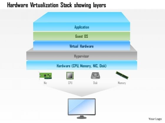 Business Diagram Hardware Virtualization Stack Showing Layers Ppt Slide Business Diagram Hardware Virtualization Stack Showing Layers Ppt Slide