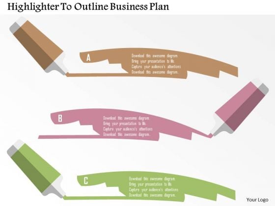 Business Diagram Highlighter To Outline Business Plan Presentation Template Business Diagram Highlighter To Outline Business Plan Presentation Template