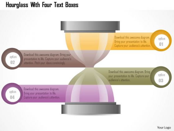 Business Diagram Hourglass With Four Text Boxes Presentation Template Business Diagram Hourglass With Four Text Boxes Presentation Template