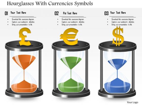 Business Diagram Hourglasses With Currencies Symbols Presentation Template Business Diagram Hourglasses With Currencies Symbols Presentation Template