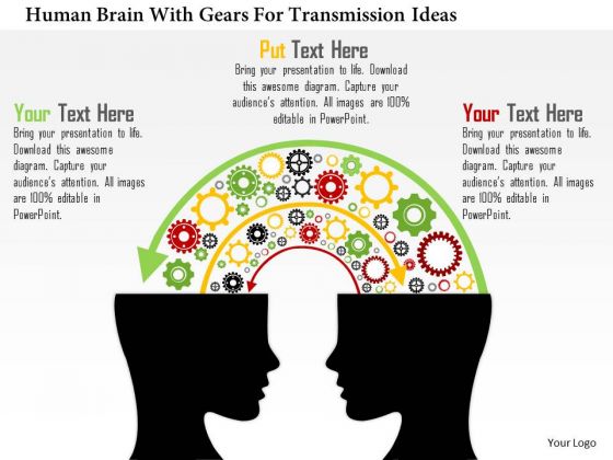 Business Diagram Human Brain With Gears For Transmission Ideas Presentation Template Business Diagram Human Brain With Gears For Transmission Ideas Presentation Template