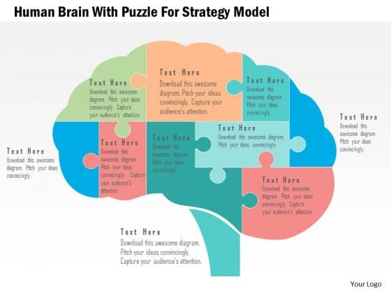Business Diagram Human Brain With Puzzle For Strategy Model Presentation Template Business Diagram Human Brain With Puzzle For Strategy Model Presentation Template