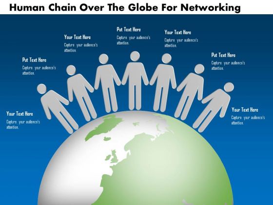 Business Diagram Human Chain Over The Globe For Networking Presentation Template Business Diagram Human Chain Over The Globe For Networking Presentation Template