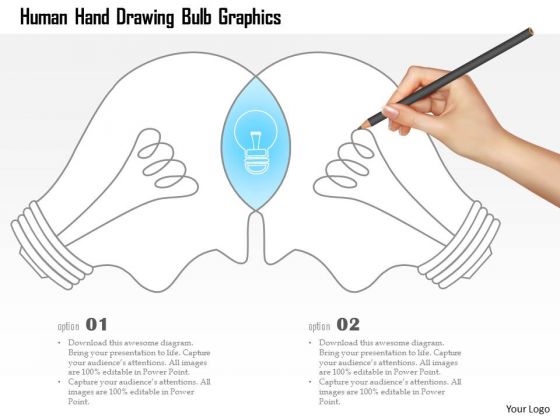 Business Diagram Human Hand Drawing Bulb Graphics Presentation Template Business Diagram Human Hand Drawing Bulb Graphics Presentation Template