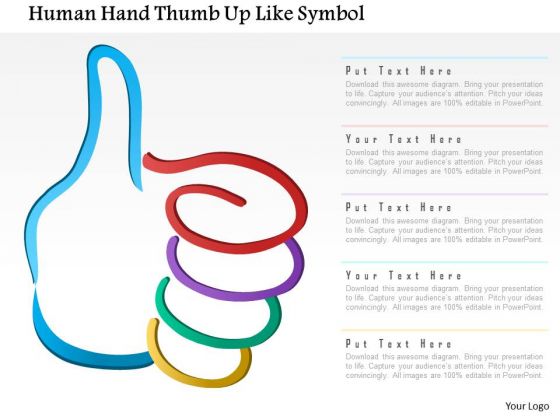 Business Diagram Human Hand Thumb Up Like Symbol Presentation Template Business Diagram Human Hand Thumb Up Like Symbol Presentation Template
