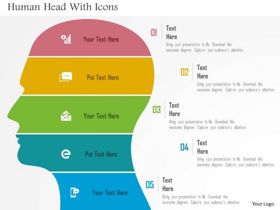 Business Diagram Human Head With Icons Presentation Template Business Diagram Human Head With Icons Presentation Template