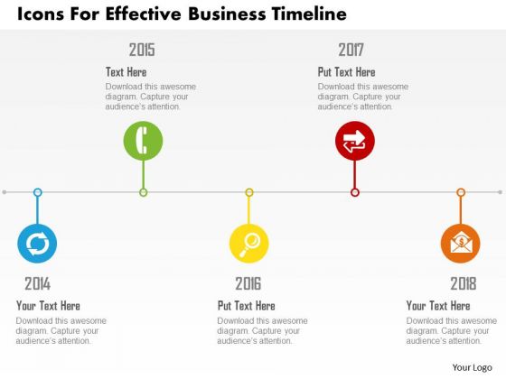 business diagram icons for effective business timeline presentation