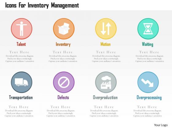 Business Diagram Icons For Inventory Management Presentation Template