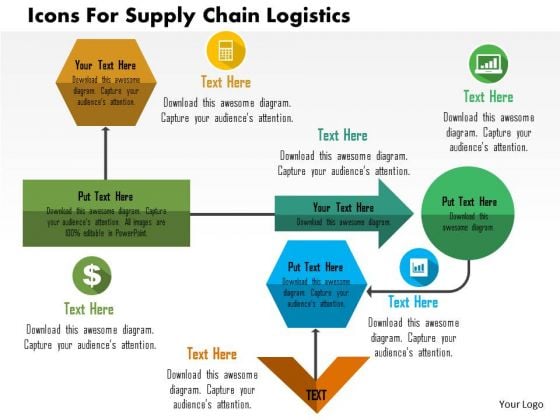Business Diagram Icons For Supply Chain Logistics Presentation Template
