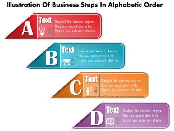 Business Diagram Illustration Of Business Steps In Alphabetic Order Presentation Template Business Diagram Illustration Of Business Steps In Alphabetic Order Presentation Template