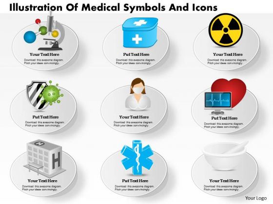 Business Diagram Illustration Of Medical Symbols And Icons Presentation Slide Template Business Diagram Illustration Of Medical Symbols And Icons Presentation Slide Template