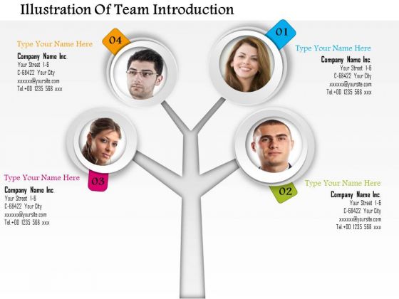 Business Diagram Illustration Of Team Introduction Presentation Template Business Diagram Illustration Of Team Introduction Presentation Template