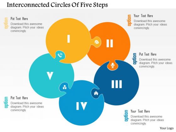 Business Diagram Interconnected Circles Of Five Steps Presentation Template Business Diagram Interconnected Circles Of Five Steps Presentation Template