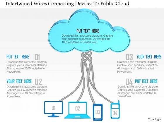 Business Diagram Intertwined Wires Connecting Devices To Public Cloud Ppt Slide Business Diagram Intertwined Wires Connecting Devices To Public Cloud Ppt Slide