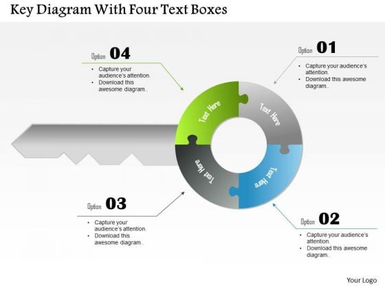 Business Diagram Key Diagram With Four Text Boxes Presentation Template Business Diagram Key Diagram With Four Text Boxes Presentation Template