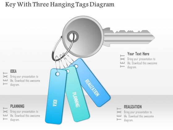 Business Diagram Key With Three Hanging Tags Diagram Presentation Template Business Diagram Key With Three Hanging Tags Diagram Presentation Template