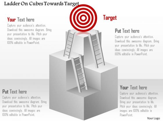 Business Diagram Ladder On Cubes Towards Target Presentation Template Business Diagram Ladder On Cubes Towards Target Presentation Template