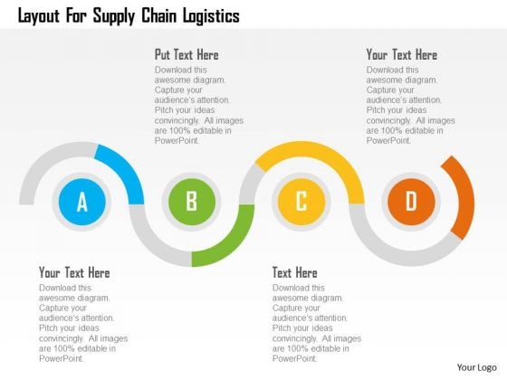 Business Diagram Layout For Supply Chain Logistics Presentation Template
