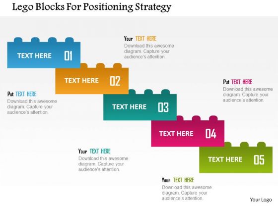 business diagram lego blocks for positioning strategy presentation