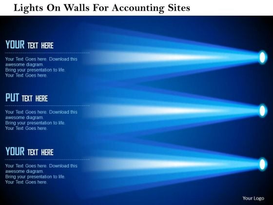 Business Diagram Lights On Walls For Accounting Sites Presentation Template Business Diagram Lights On Walls For Accounting Sites Presentation Template