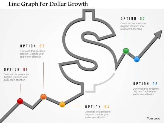 Business Diagram Line Graph For Dollar Growth Presentation Template Business Diagram Line Graph For Dollar Growth Presentation Template