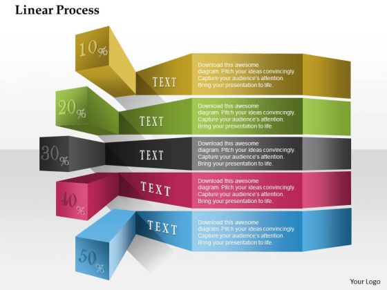 Business Diagram Linear Process Colorful Percentage Presentation Template Business Diagram Linear Process Colorful Percentage Presentation Template