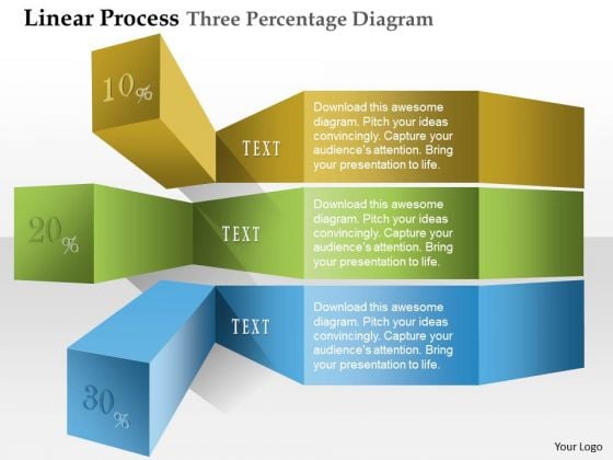 Business Diagram Linear Process Three Percentage Diagram Presentation Template Business Diagram Linear Process Three Percentage Diagram Presentation Template