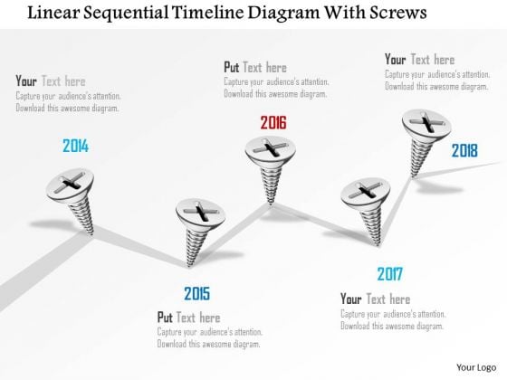 Business Diagram Linear Sequential Timeline Diagram With Screws PowerPoint Template Business Diagram Linear Sequential Timeline Diagram With Screws PowerPoint Template