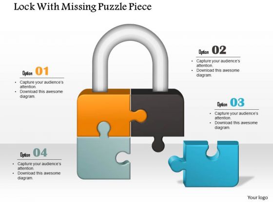 Business Diagram Lock With Missing Puzzle Piece Presentation Template