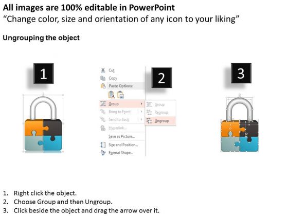 business_diagram_lock_with_puzzle_strategy_concept_presentation_template_2