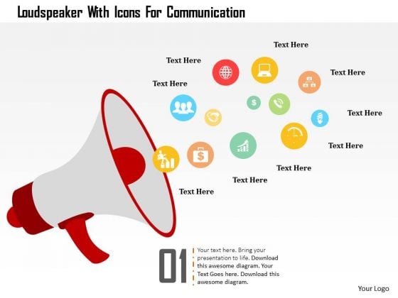 Business Diagram Loudspeaker With Icons For Communication Presentation Template Business Diagram Loudspeaker With Icons For Communication Presentation Template