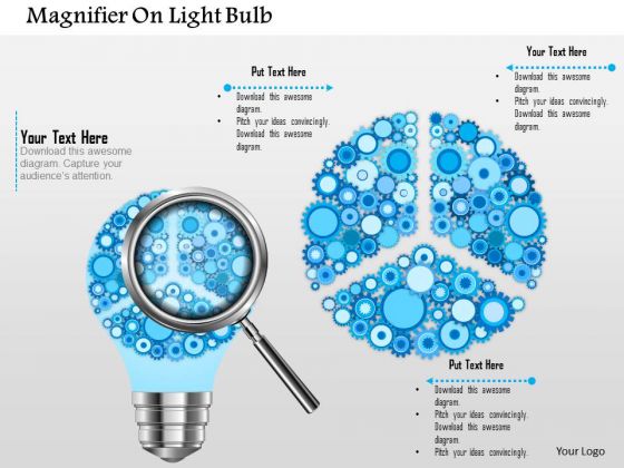 Business Diagram Magnifier On Light Bulb Presentation Template Business Diagram Magnifier On Light Bulb Presentation Template
