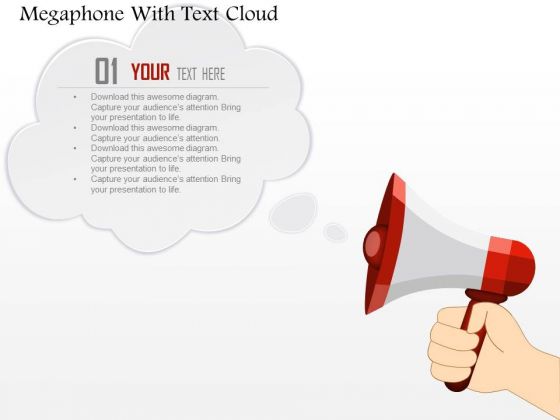 Business Diagram Megaphone With Text Cloud Presentation Template Business Diagram Megaphone With Text Cloud Presentation Template