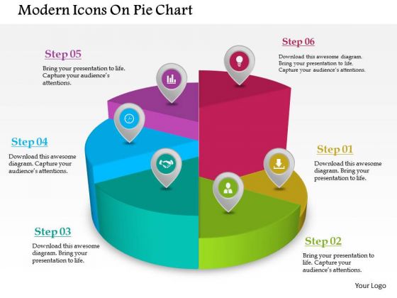Business Diagram Modern Icons On Pie Chart Presentation Template Business Diagram Modern Icons On Pie Chart Presentation Template