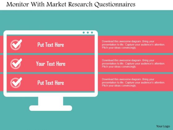 Business Diagram Monitor With Market Research Questionnaires-presentation Template Business Diagram Monitor With Market Research Questionnaires-presentation Template
