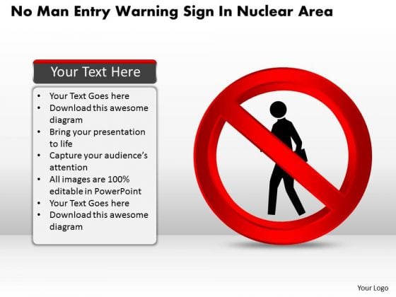 Business Diagram No Man Entry Warning Sign In Nuclear Area Presentation Template Business Diagram No Man Entry Warning Sign In Nuclear Area Presentation Template