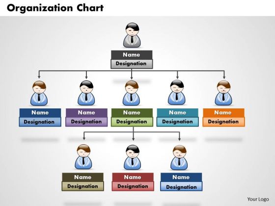 business diagram organization chart powerpoint ppt powerpoint org chart