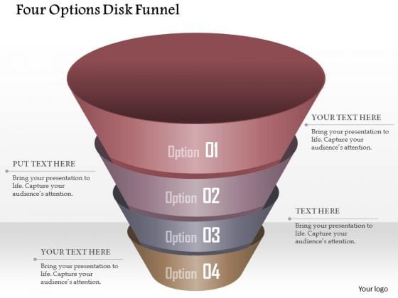 Business Diagram Our Options Disk Funnel Presentation Template Business Diagram Our Options Disk Funnel Presentation Template