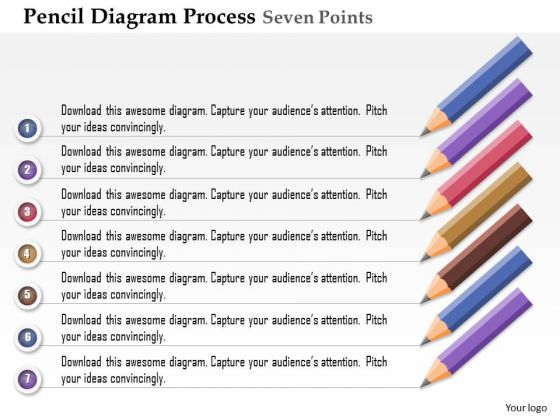 Business Diagram Pencil Diagram Process Seven Points Agenda Presentation Template Business Diagram Pencil Diagram Process Seven Points Agenda Presentation Template