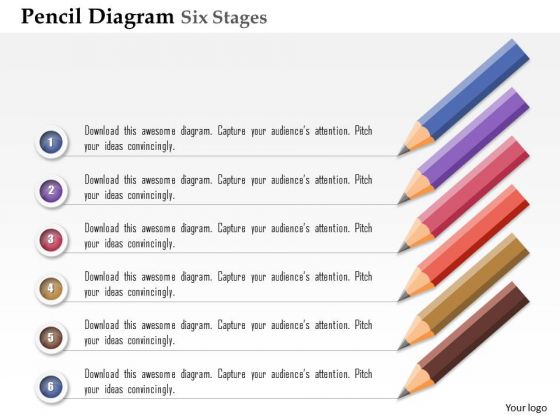 Business Diagram Pencil Diagram Six Stages Agenda Info Graphic Presentation Template Business Diagram Pencil Diagram Six Stages Agenda Info Graphic Presentation Template